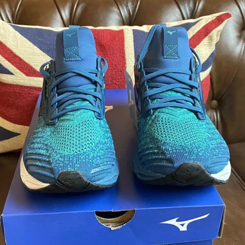 Mizuno Wave Creation WAVEKNIT 2 Running Shoe 9.5 US  Lapis / Moroccan Blue $180